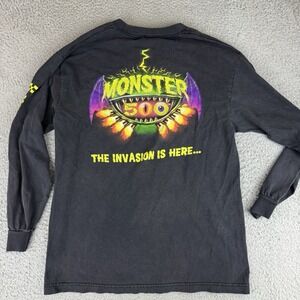 Vintage Toys R Us Monster 500 Pit Crew Black LS T-Shirt Men Size Large Promo Y2K